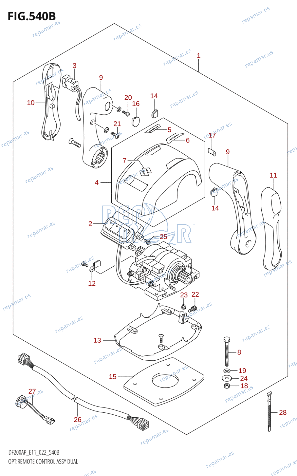 540B - OPT:REMOTE CONTROL ASSY DUAL (022)