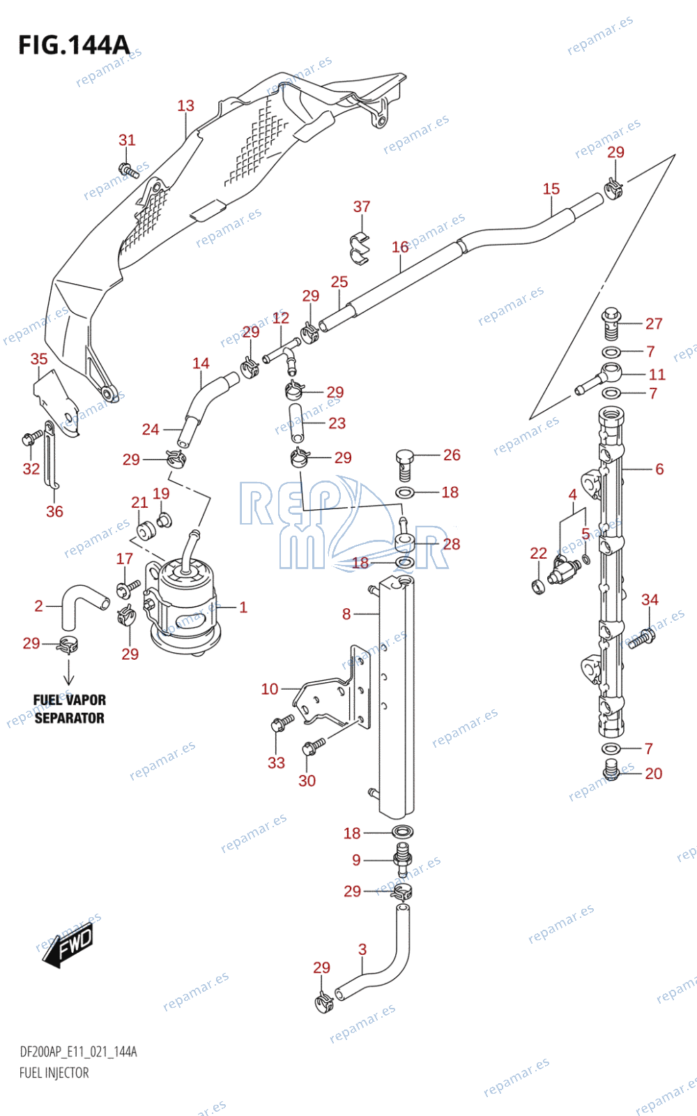 144A - FUEL INJECTOR (E01,E03,E11)