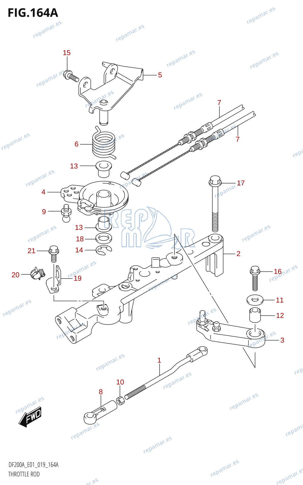 164A - THROTTLE ROD