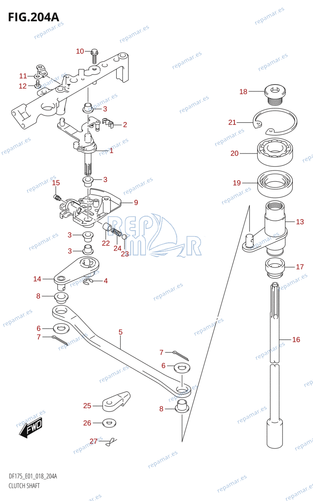 204A - CLUTCH SHAFT