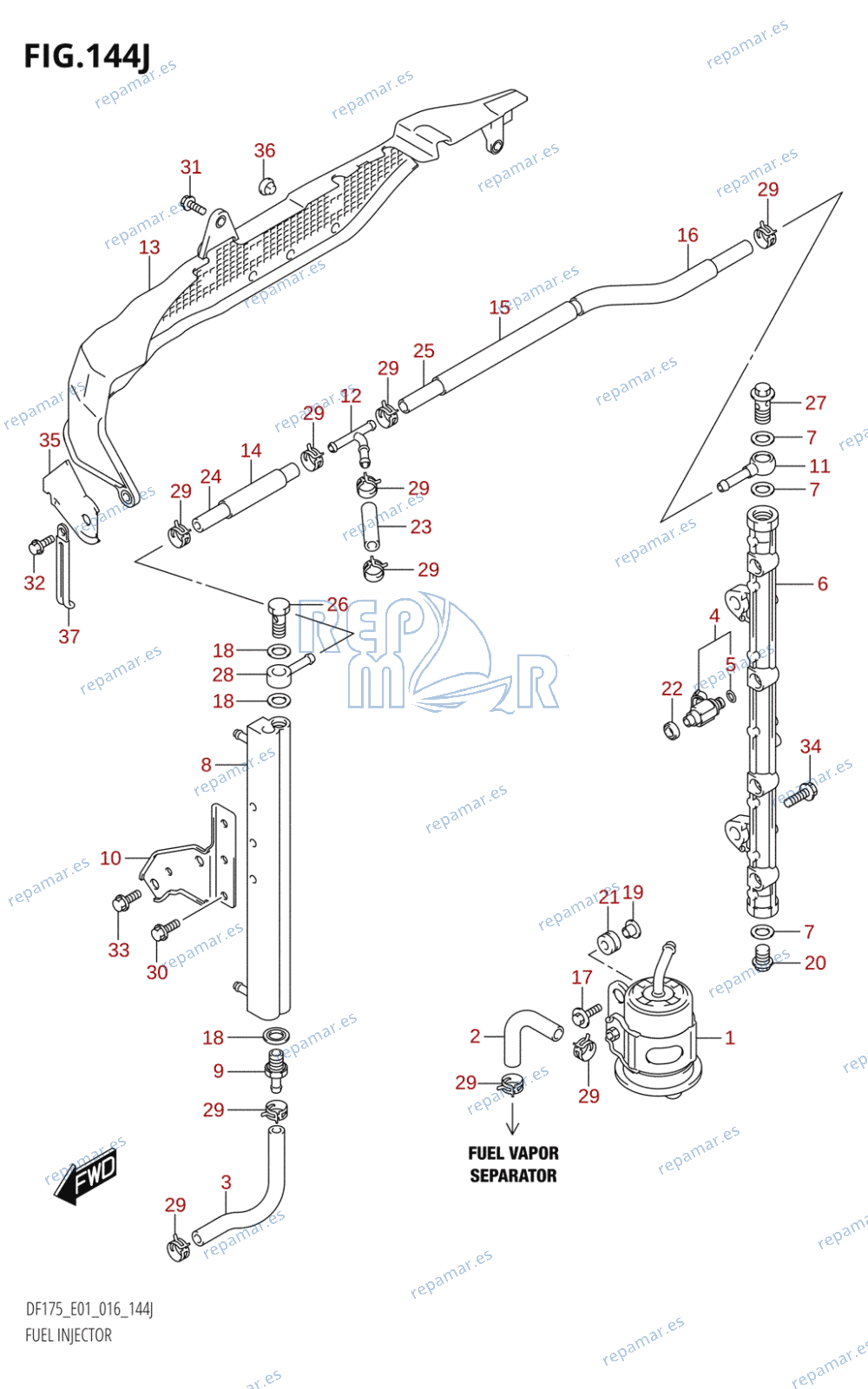 144J - FUEL INJECTOR (DF175T:E01)