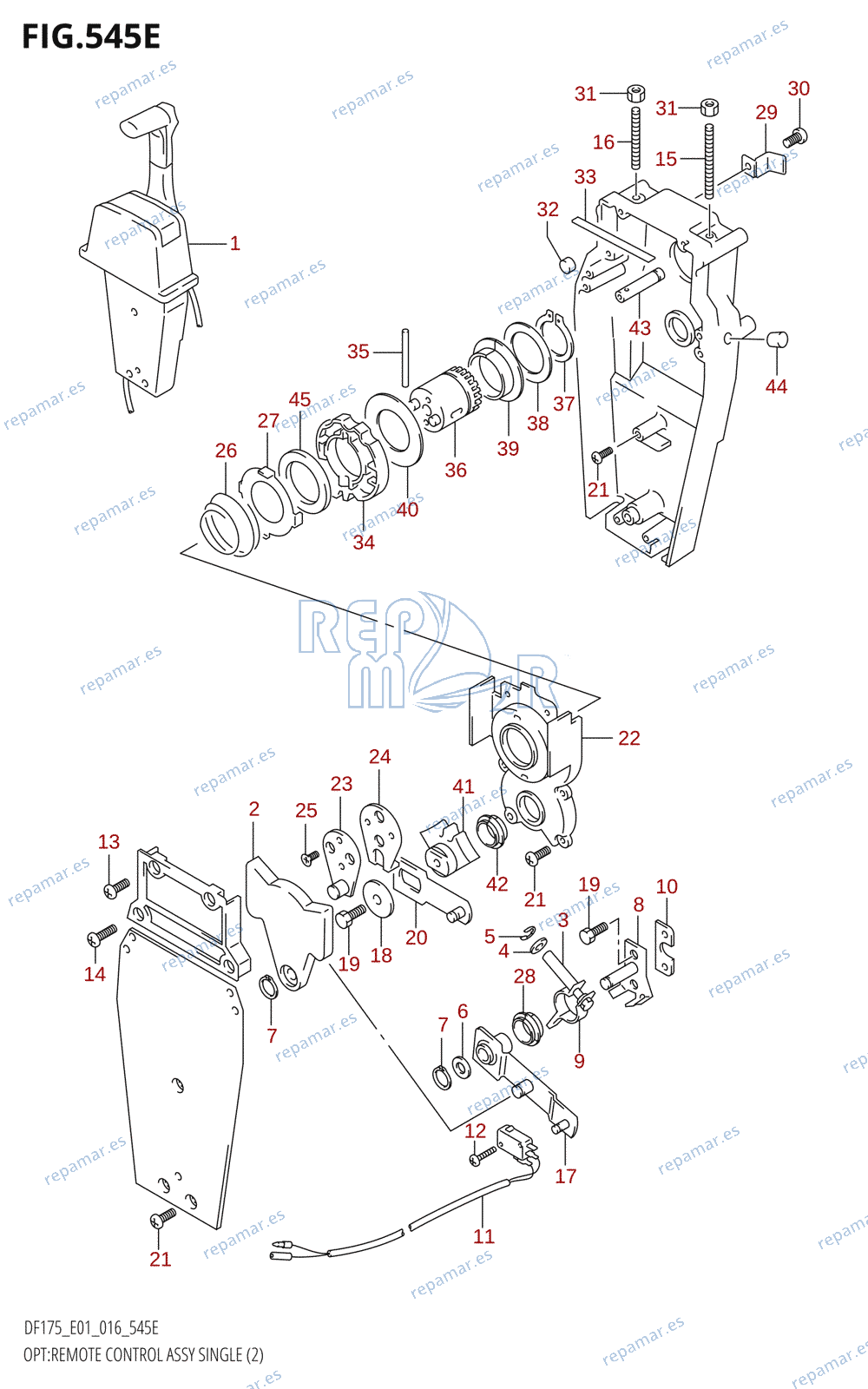 545E - OPT:REMOTE CONTROL ASSY SINGLE (2) (DF175T:E01)