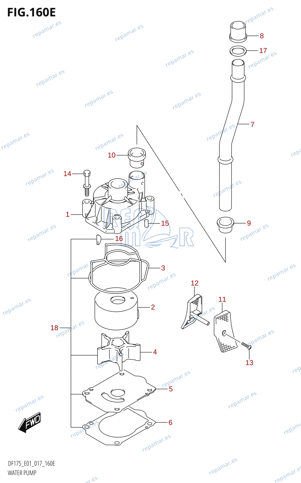 160E - WATER PUMP (DF175T:E01)