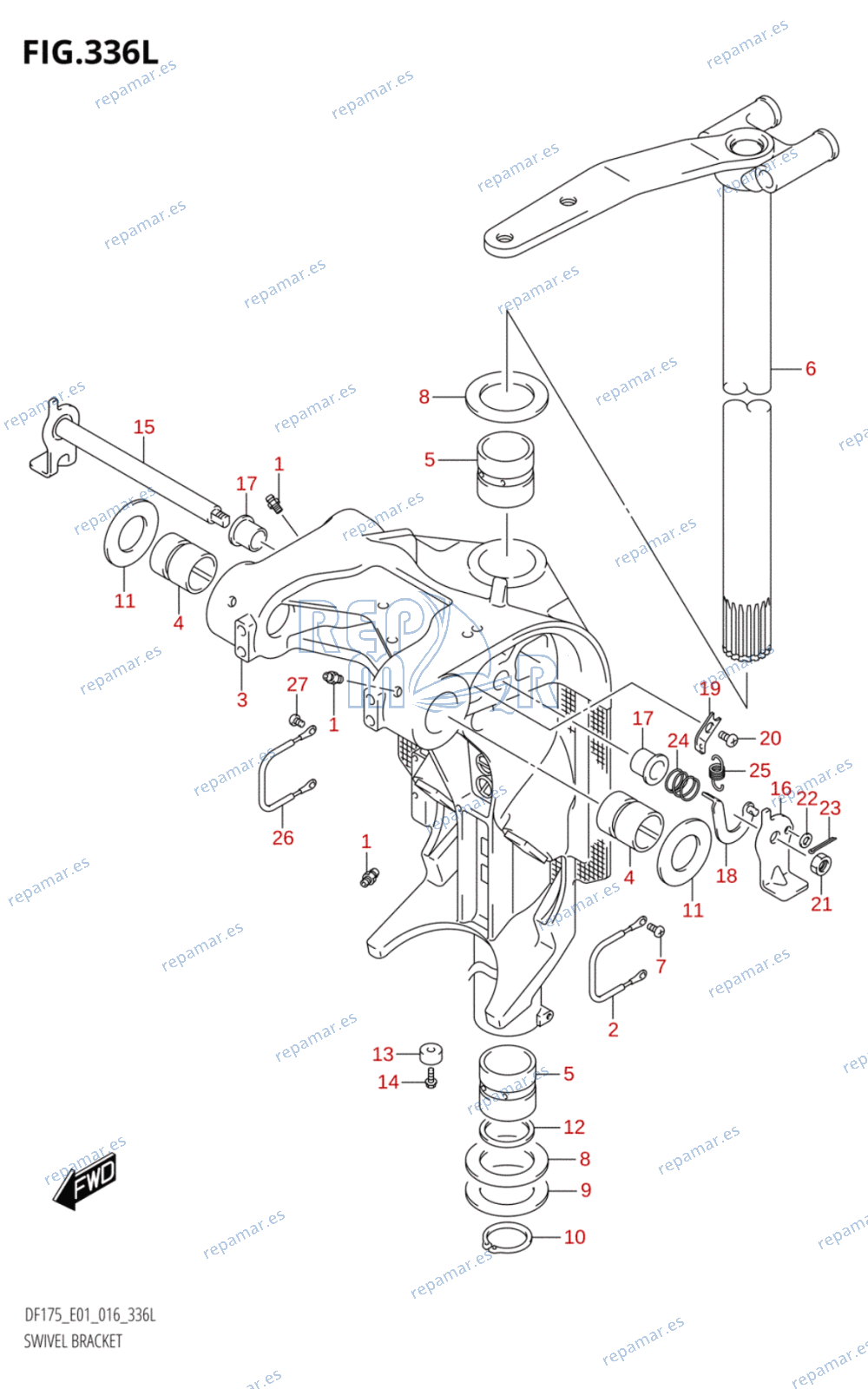 336L - SWIVEL BRACKET (DF175TG:E01)