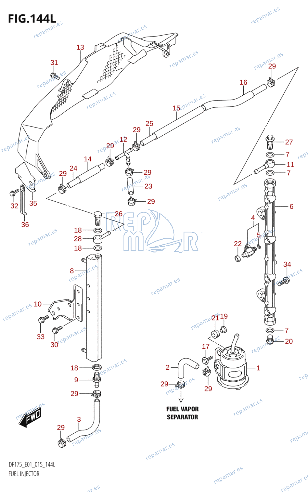 144L - FUEL INJECTOR (DF175TG:E01)