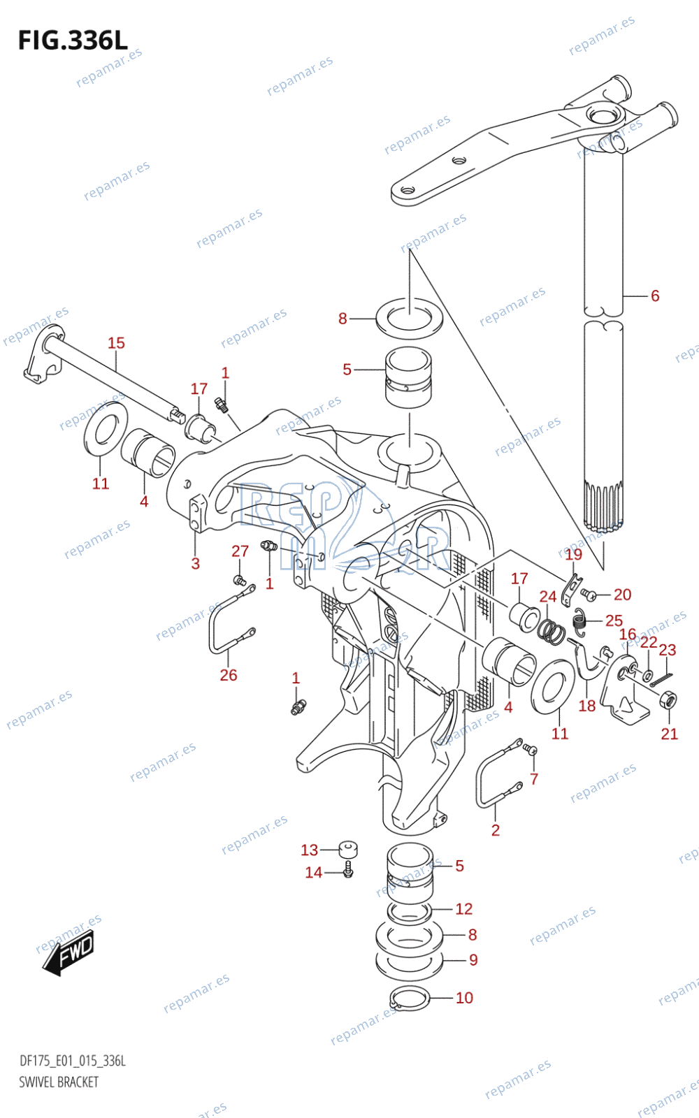 336L - SWIVEL BRACKET (DF175TG:E01)