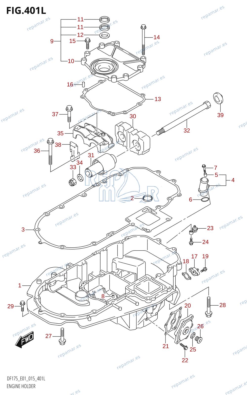 401L - ENGINE HOLDER (DF175TG:E01)