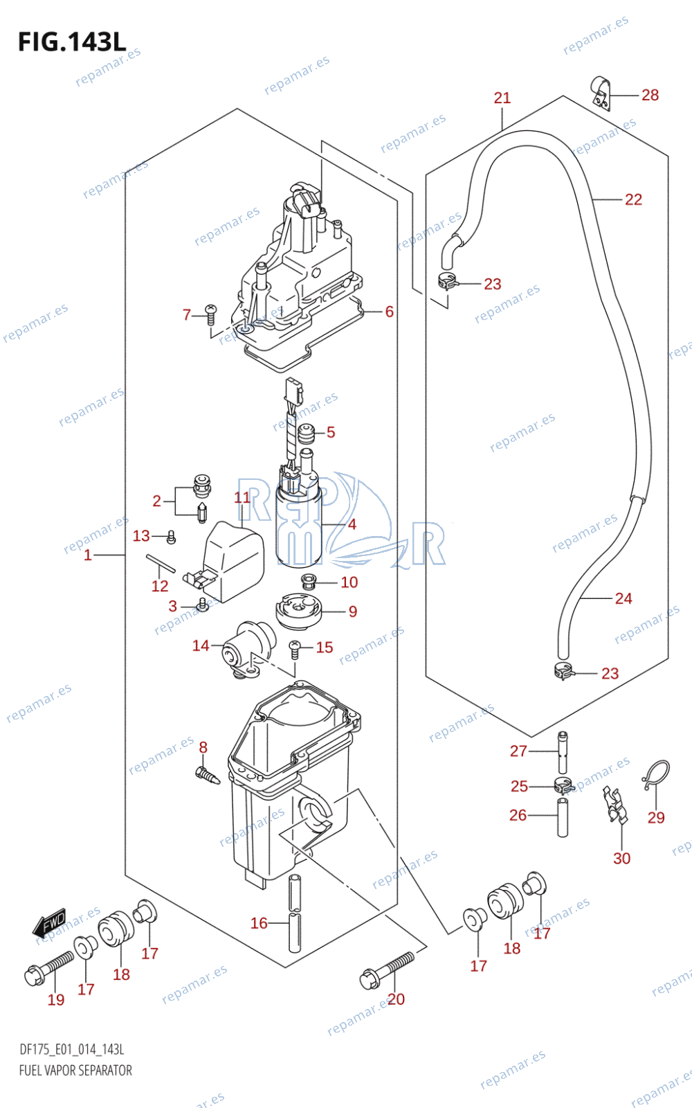 143L - FUEL VAPOR SEPARATOR (DF175TG:E01)