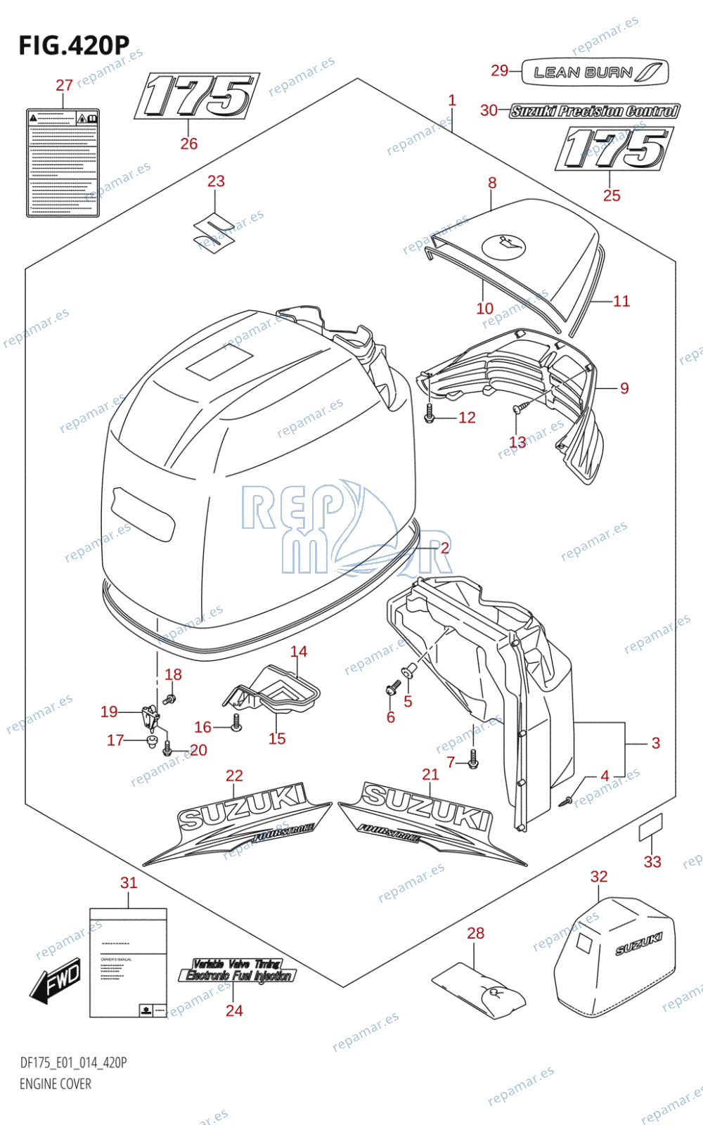 420P - ENGINE COVER ((DF175TG,DF175ZG):E01)