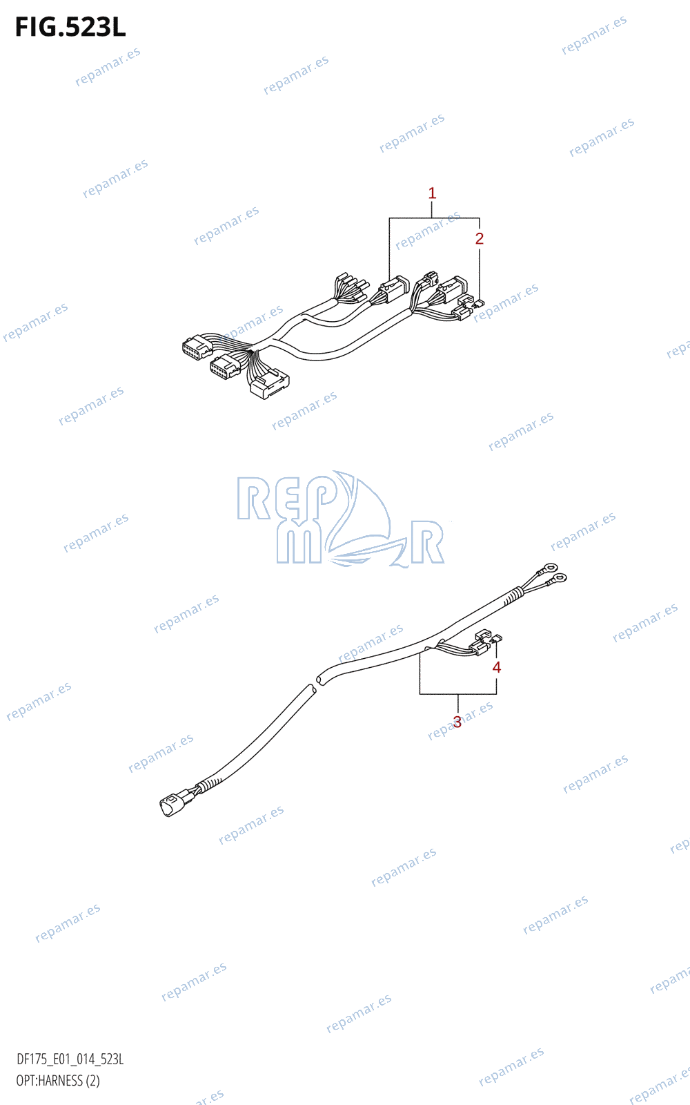 523L - OPT:HARNESS (2) (DF175TG:E01)