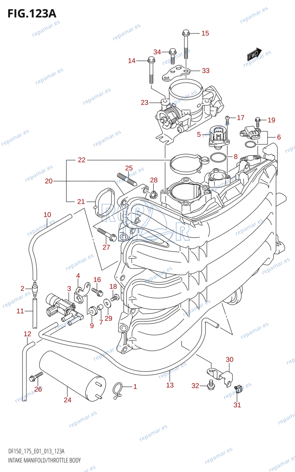 123A - INTAKE MANIFOLD /​ THROTTLE BODY