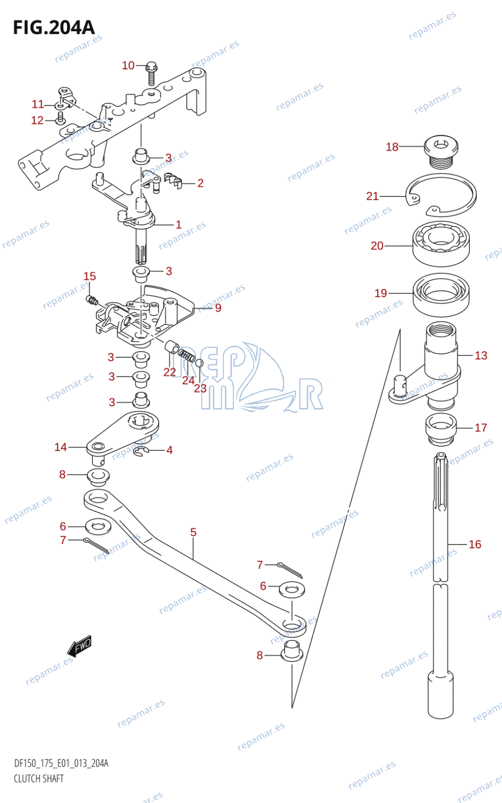 204A - CLUTCH SHAFT