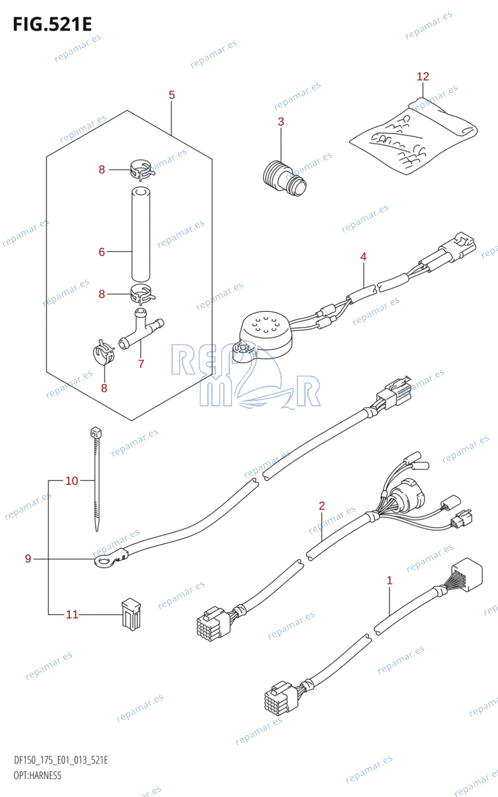 521E - OPT:HARNESS (DF175T:E01)