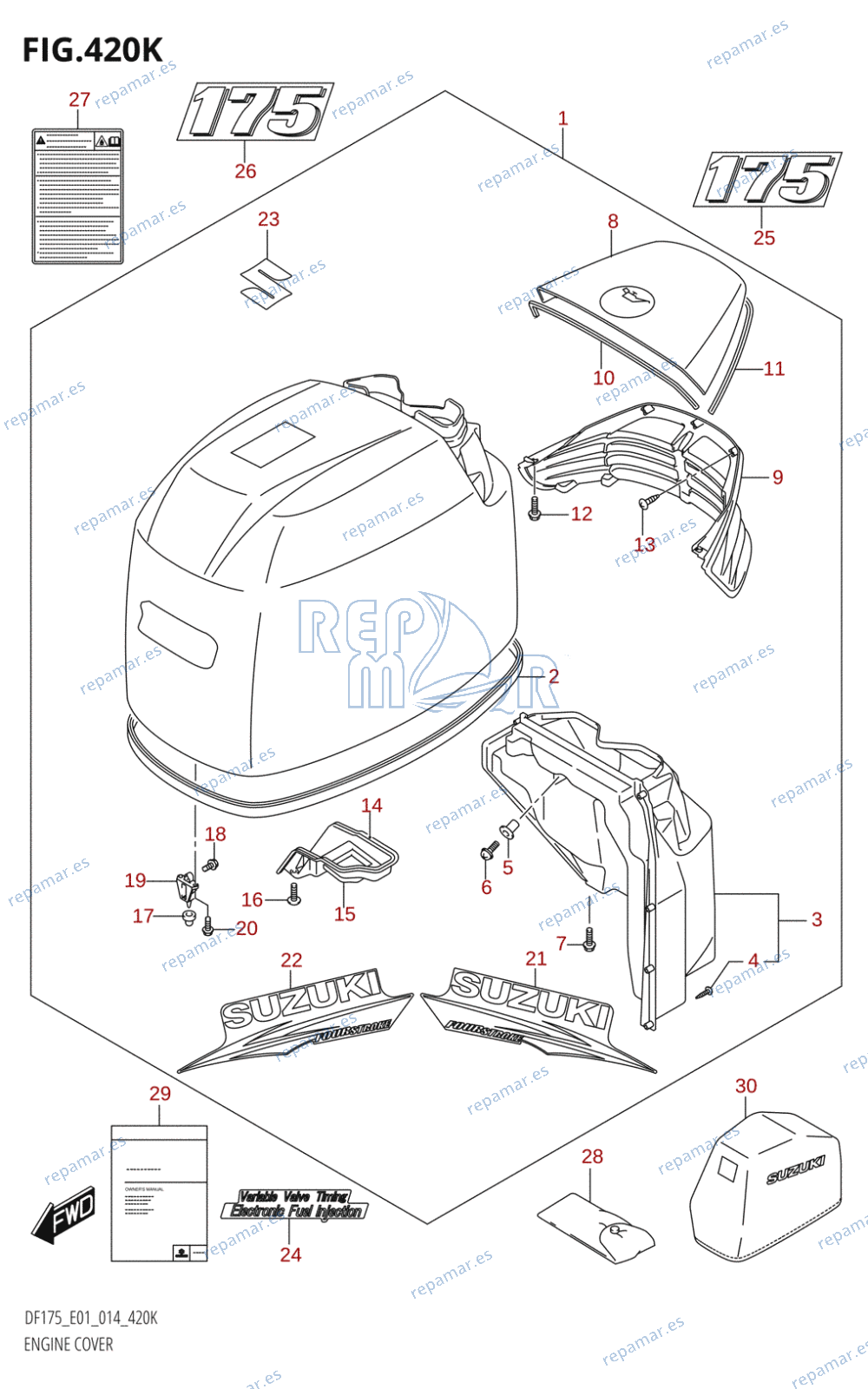 420K - ENGINE COVER ((DF175T,DF175Z):E01)