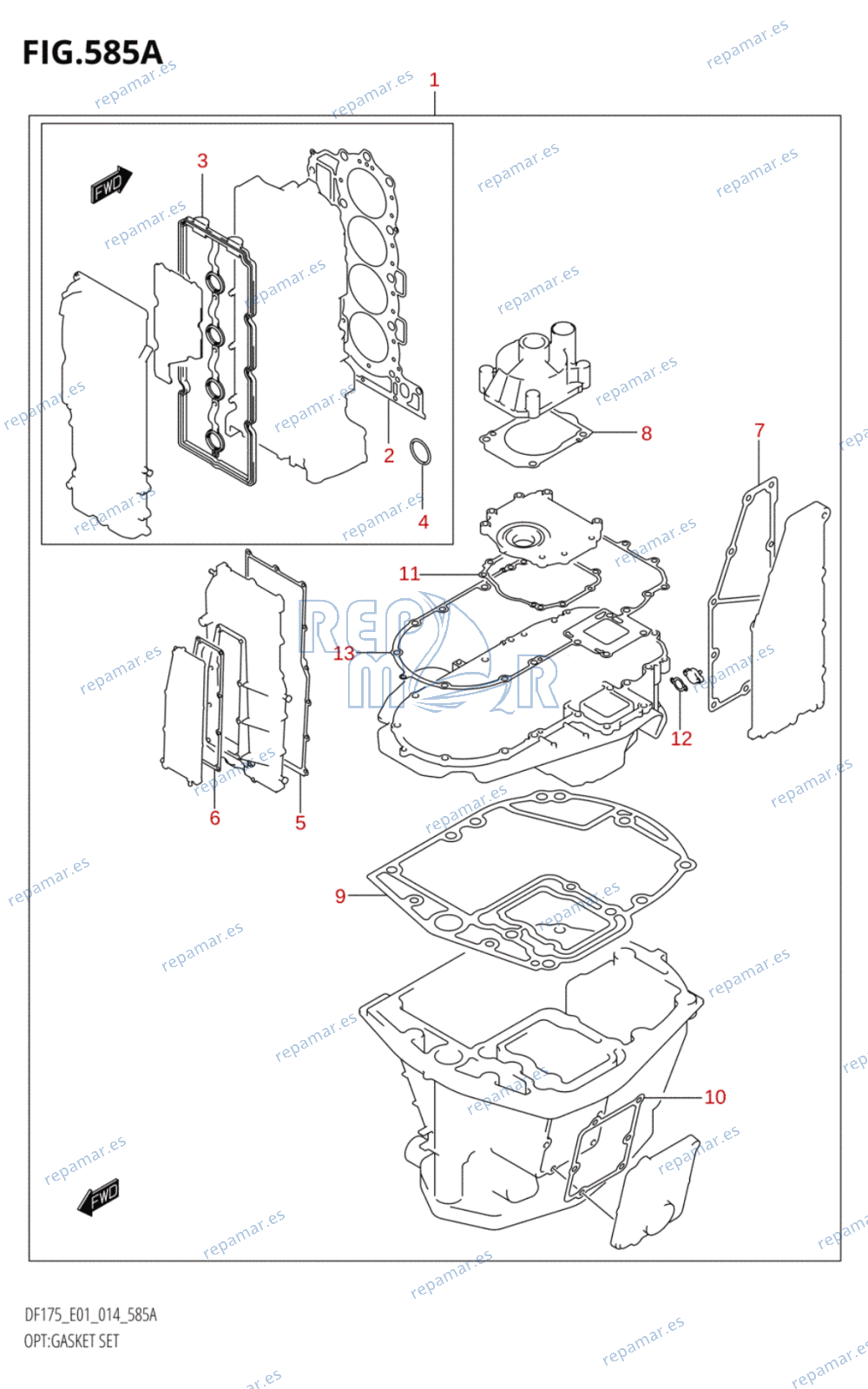 585A - OPT:GASKET SET