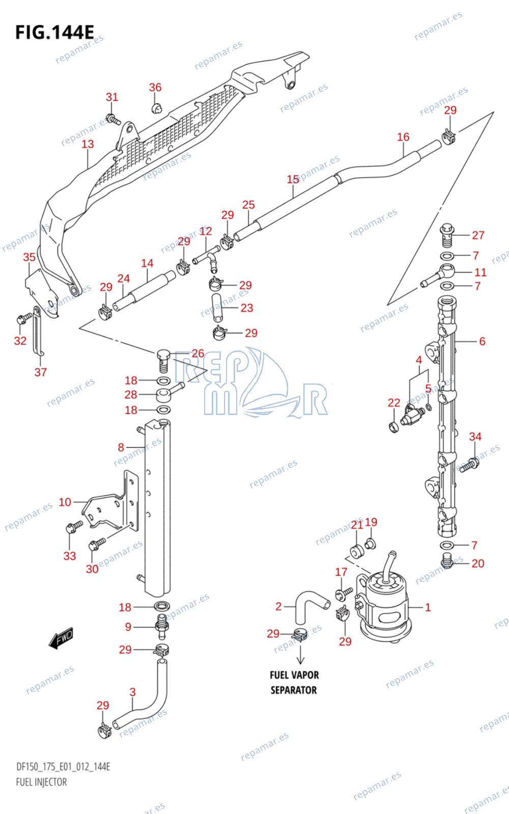 144E - FUEL INJECTOR (DF175T:E01)