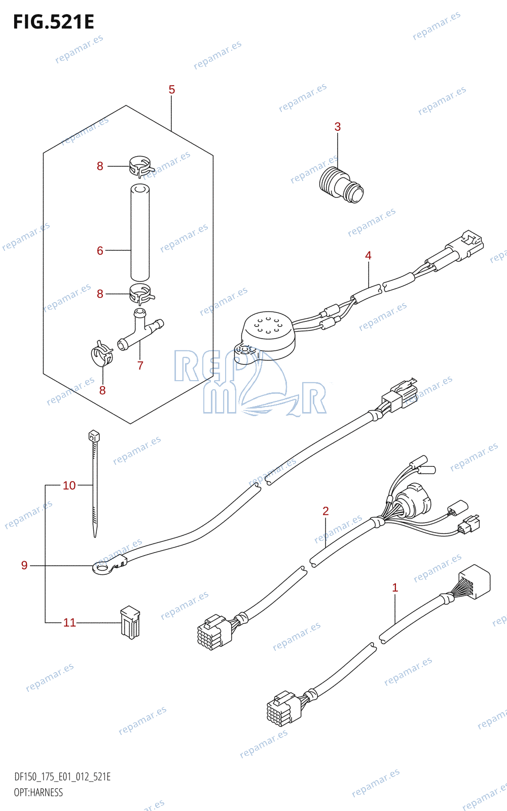 521E - OPT:HARNESS (DF175T:E01)