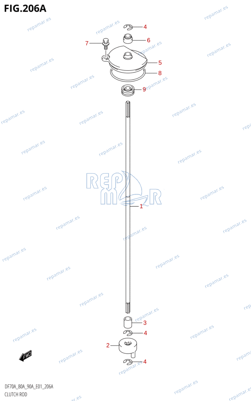 206A - CLUTCH ROD