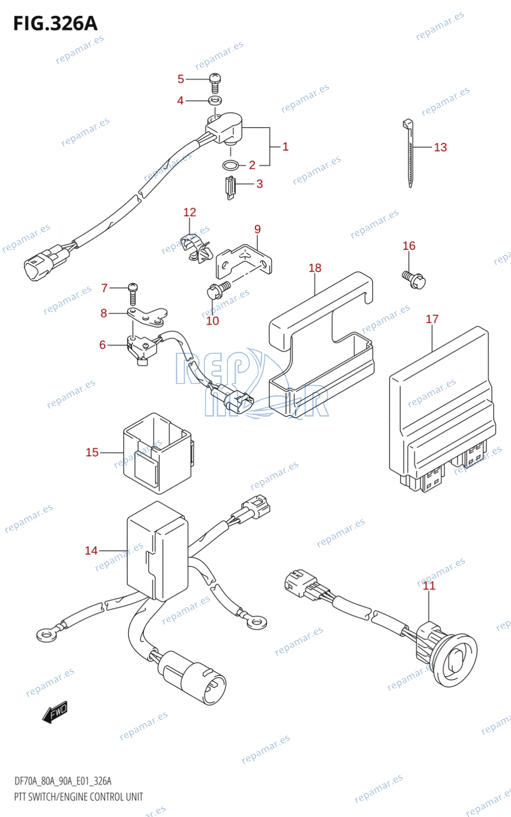 326A - PTT SWITCH /​ ENGINE CONTROL UNIT