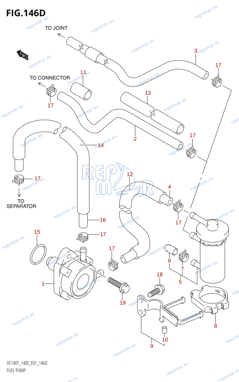 146D - FUEL PUMP ((DF140WT,DF140WZ):(K6,K7,K8,K9,K10,011))