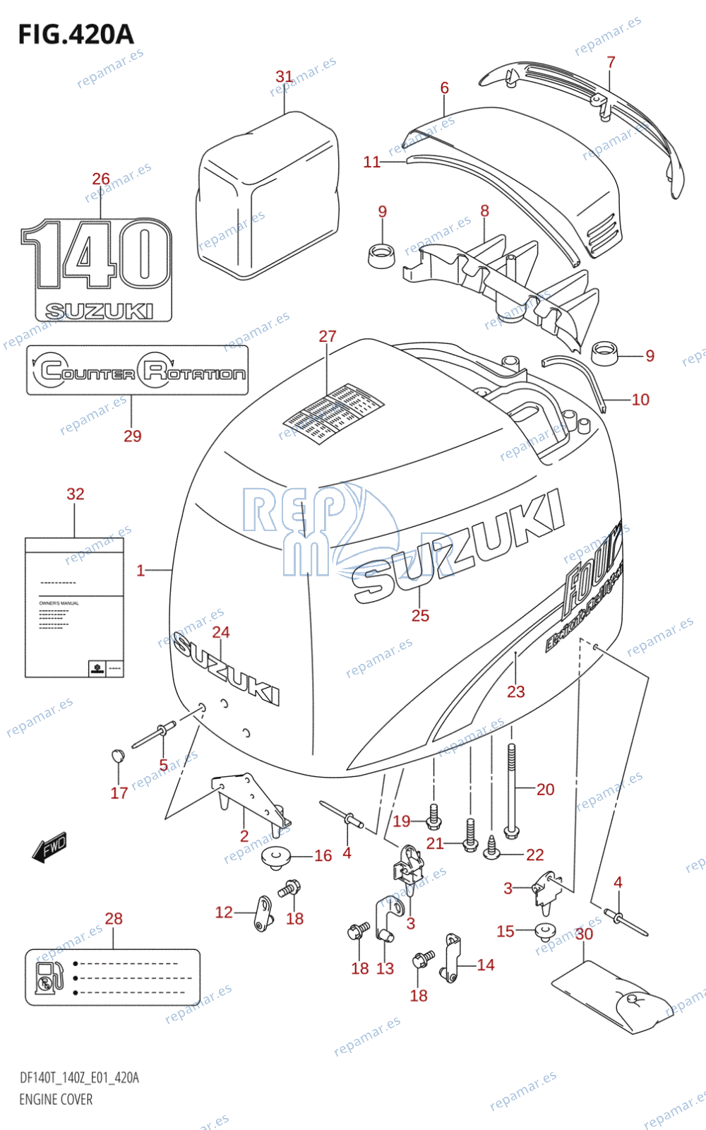 420A - ENGINE COVER (K2)