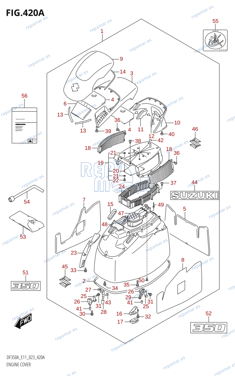 420A - ENGINE COVER (DF350A,DF350AMD)