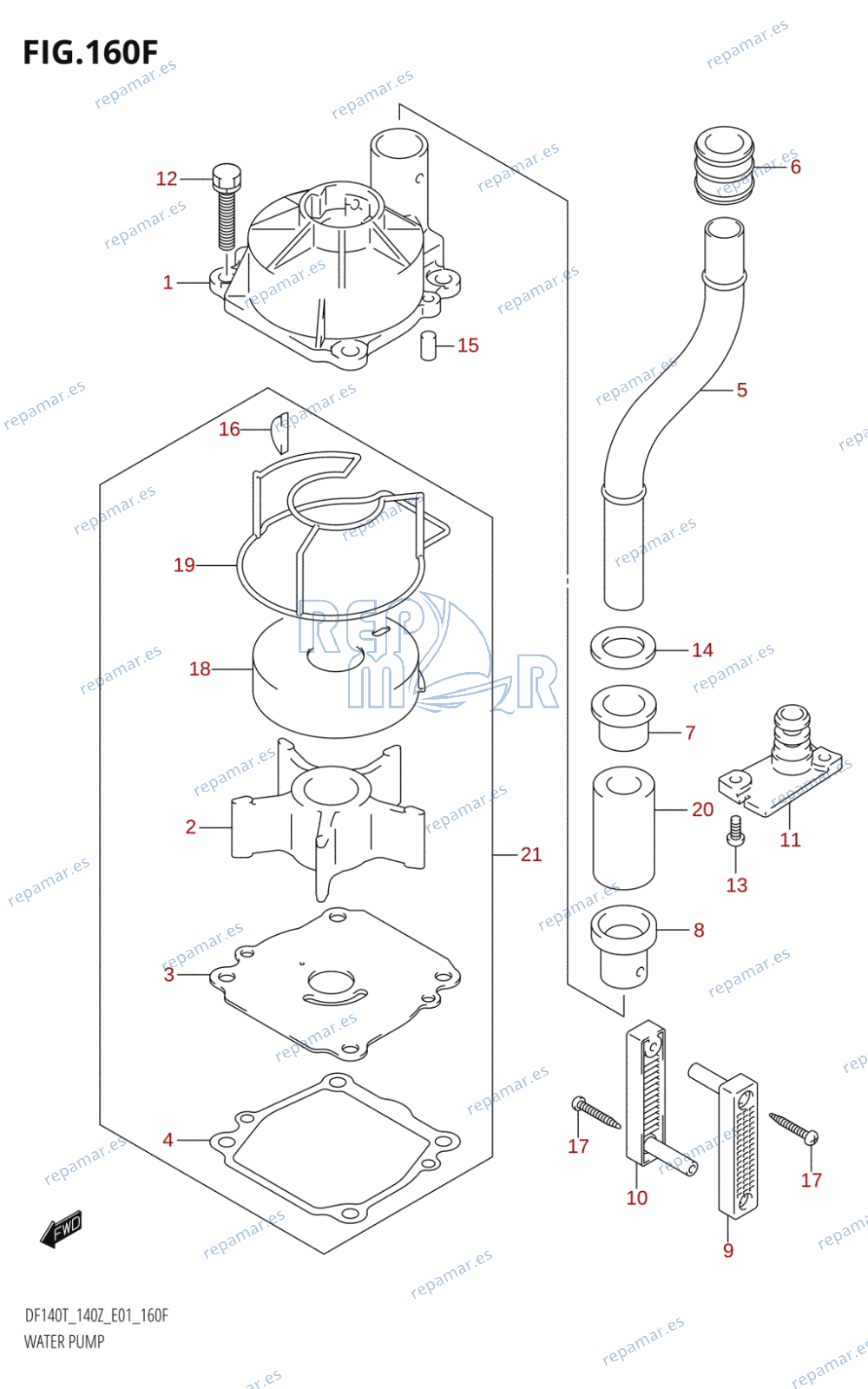 160F - WATER PUMP (K10,011)