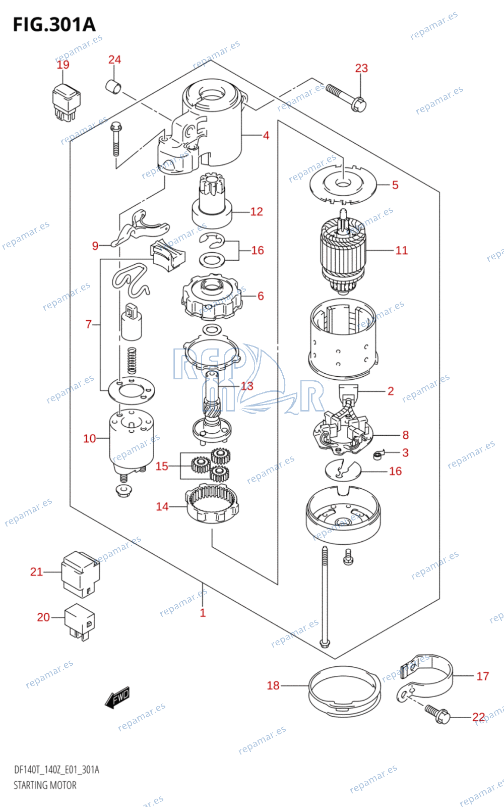 301A - STARTING MOTOR