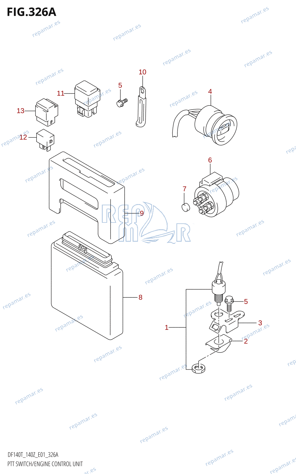 326A - PTT SWITCH /​ ENGINE CONTROL UNIT (K2,K3)