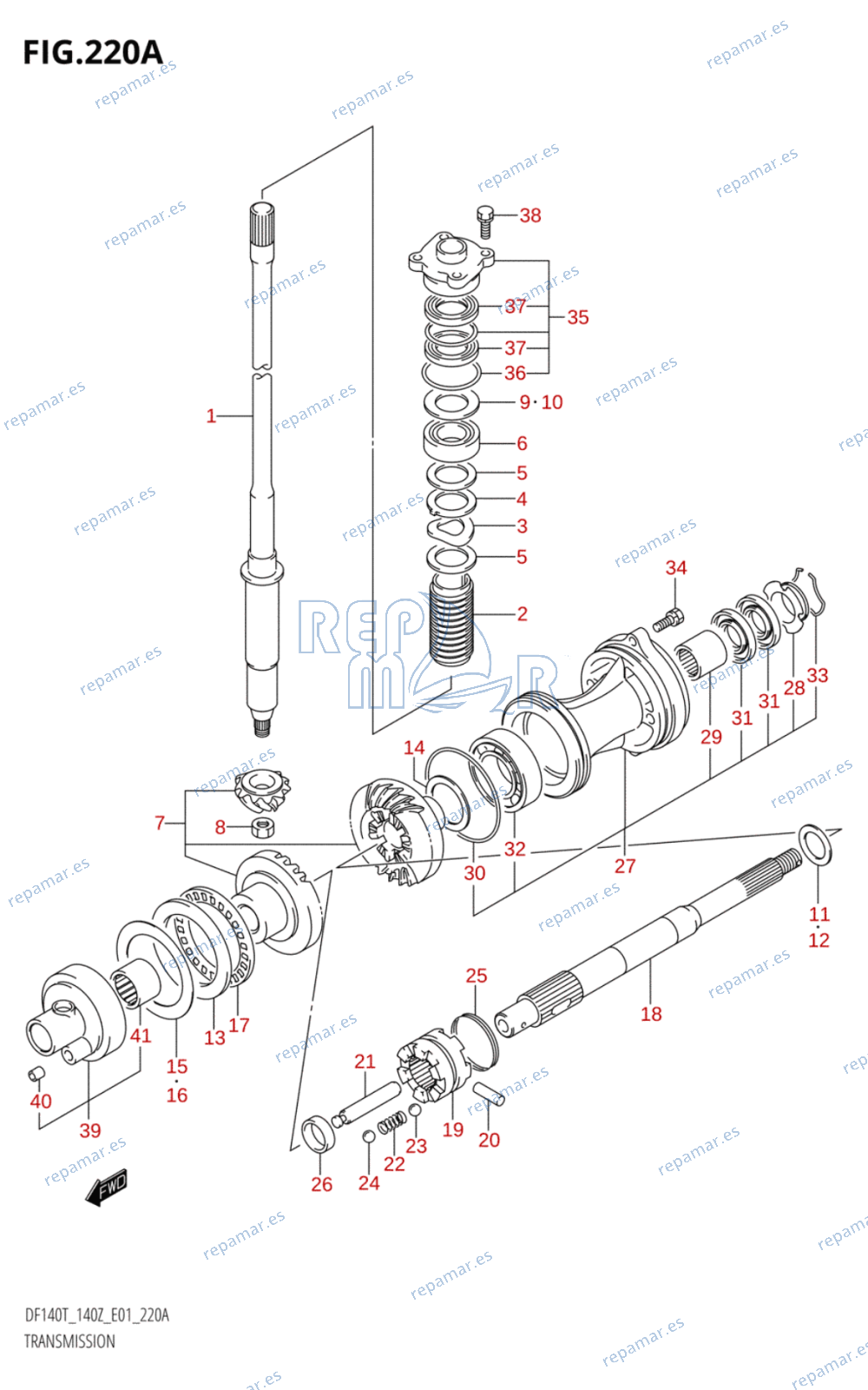 220A - TRANSMISSION (DF140T,DF140WT)