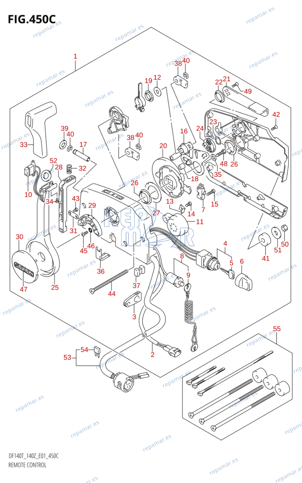 450C - REMOTE CONTROL (K5,K6,K7,K8,K9,K10,011)