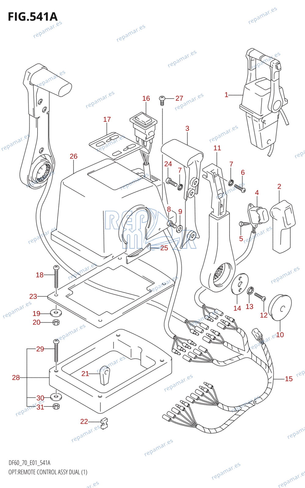 541A - OPT:REMOTE CONTROL ASSY DUAL (1) (K5,K6,K7,K8,K9)