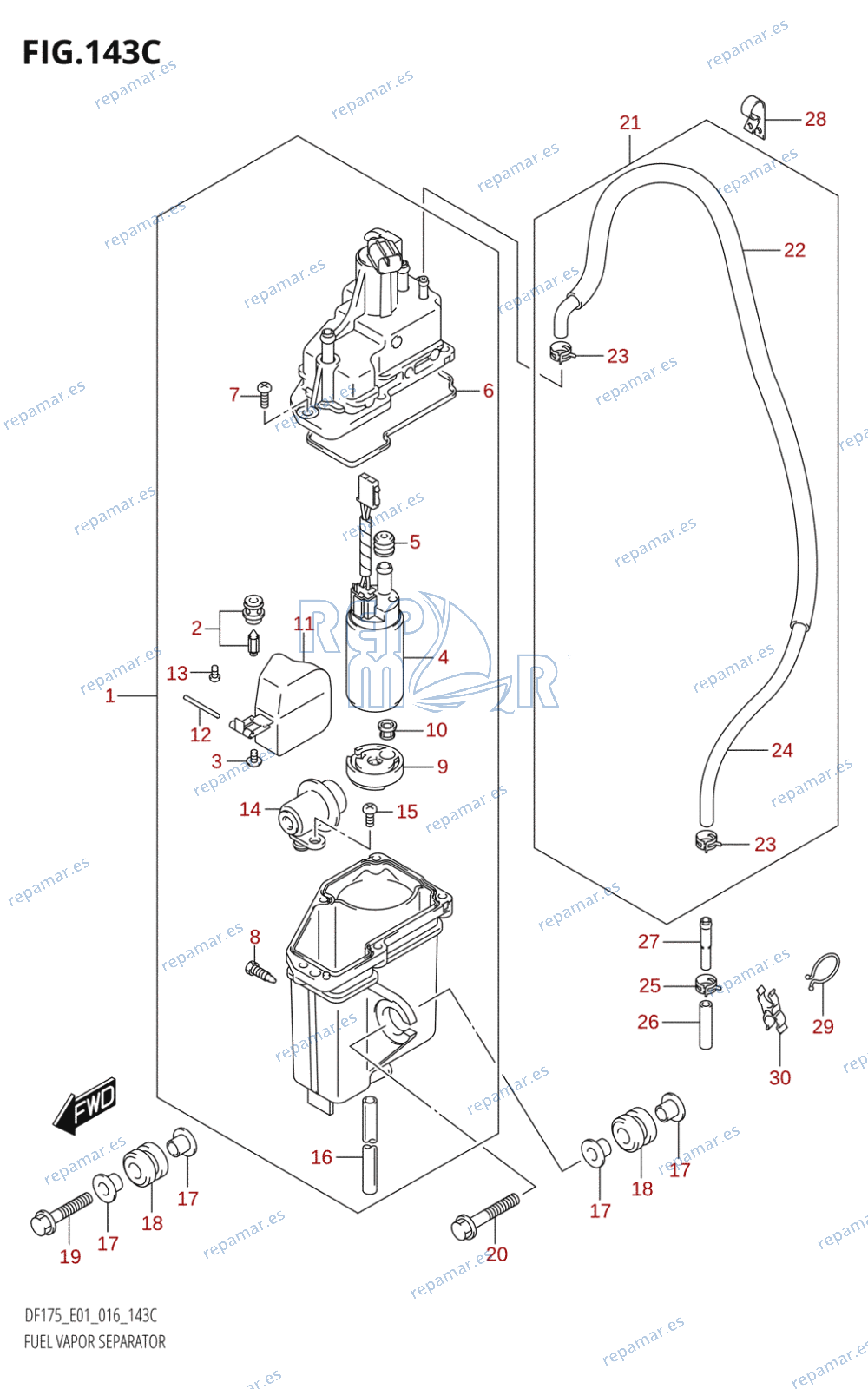 143C - FUEL VAPOR SEPARATOR (DF150TG:E01)