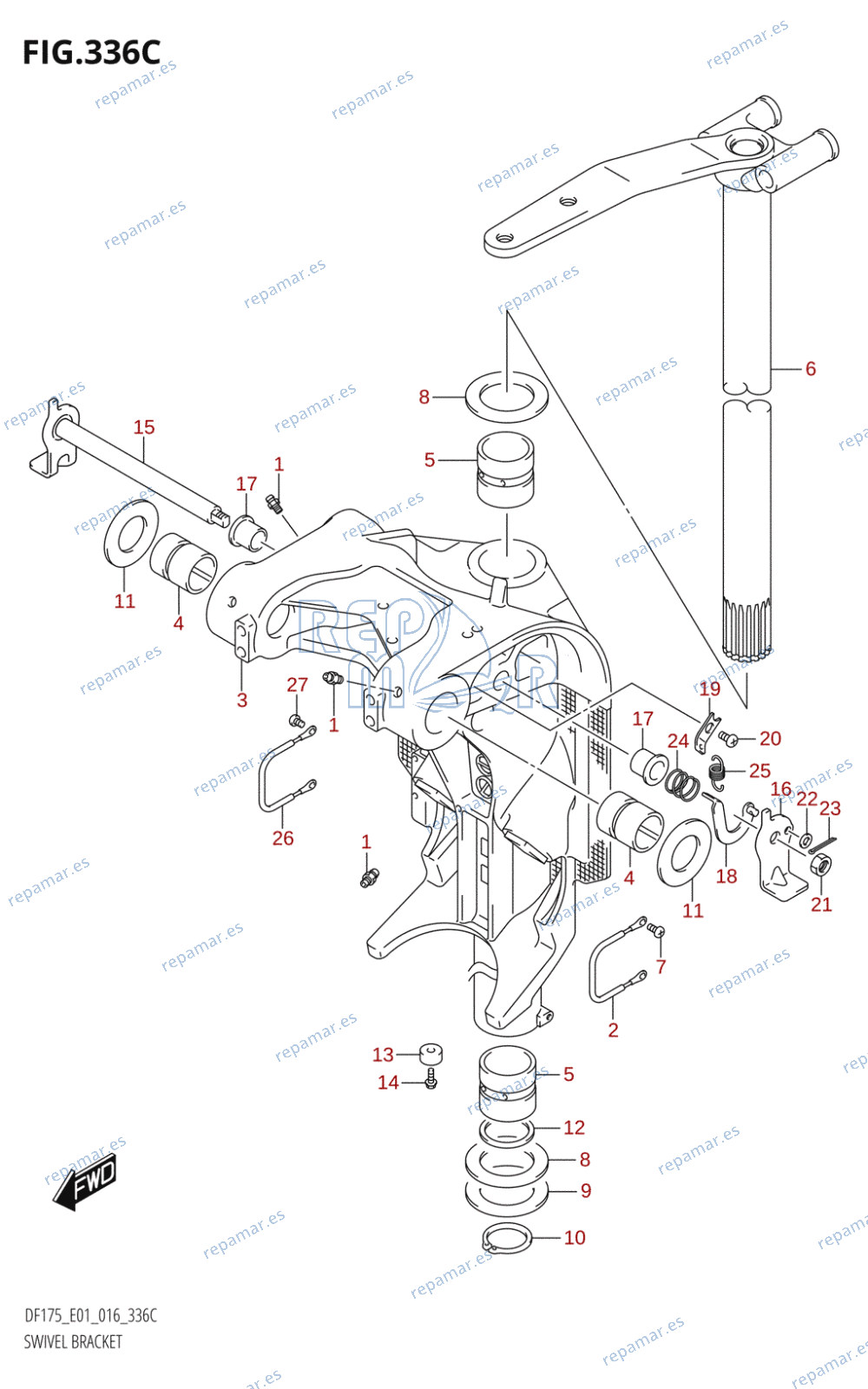 336C - SWIVEL BRACKET (DF150TG:E01)