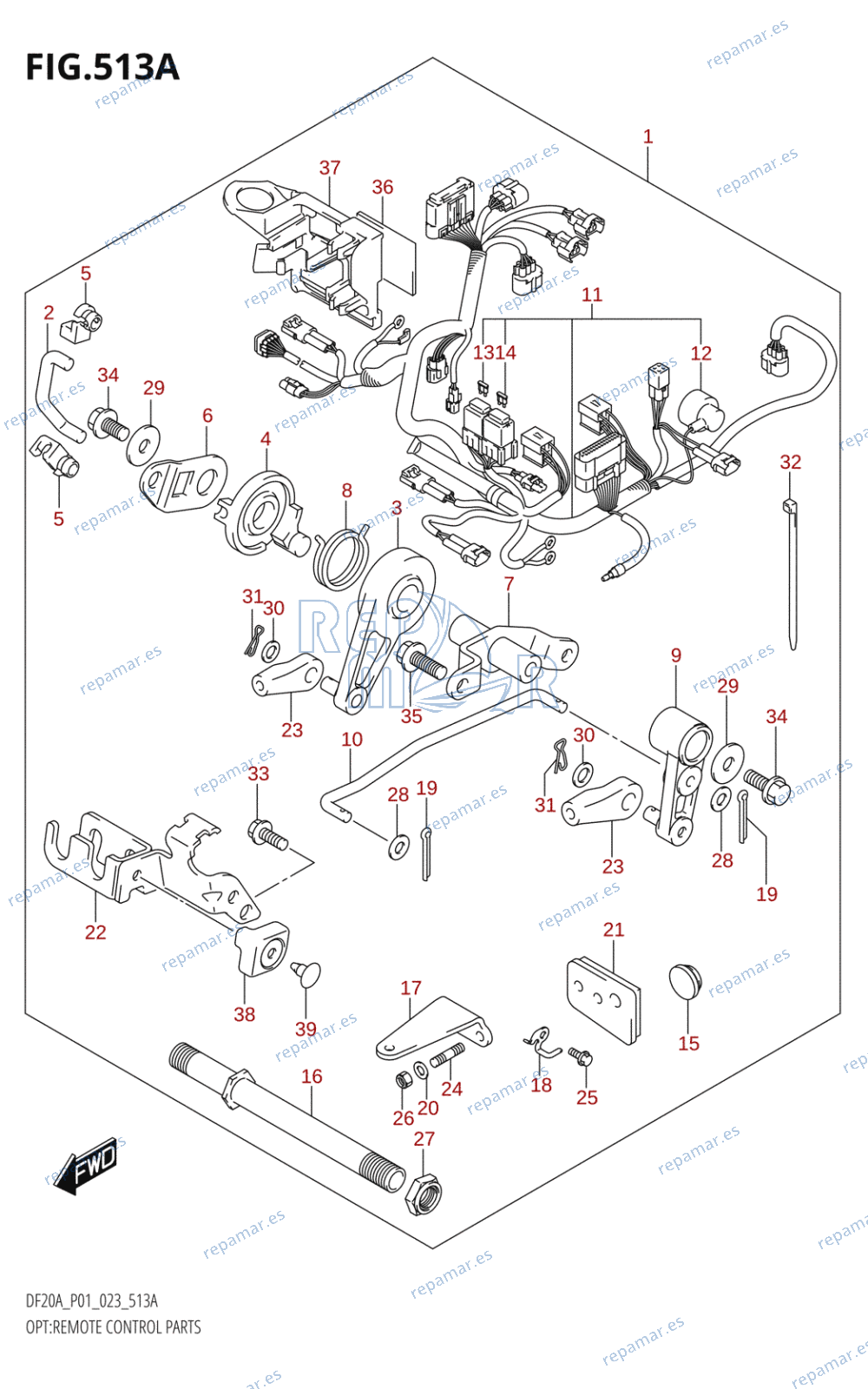 513A - OPC:CONTROL REMOTO PARTS (DF9.9B,DF15A,DF20A)