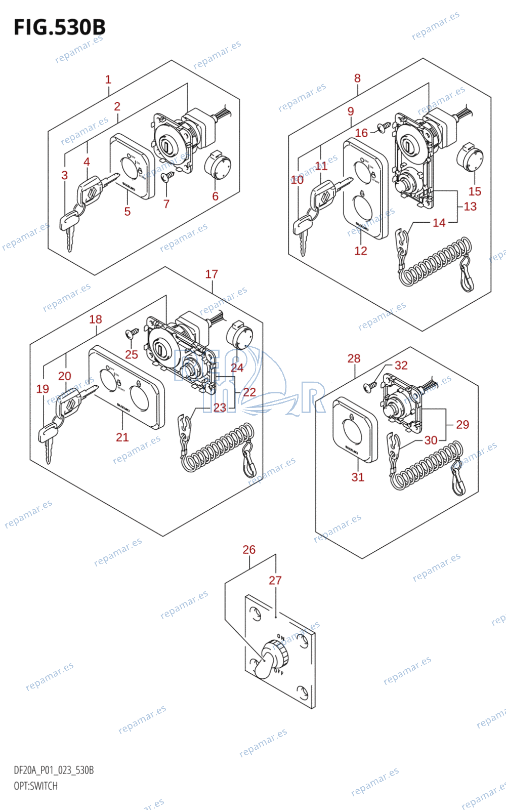 546A - OPT:REMOCON CABLE (ELECTRIC STARTER) (020,021)