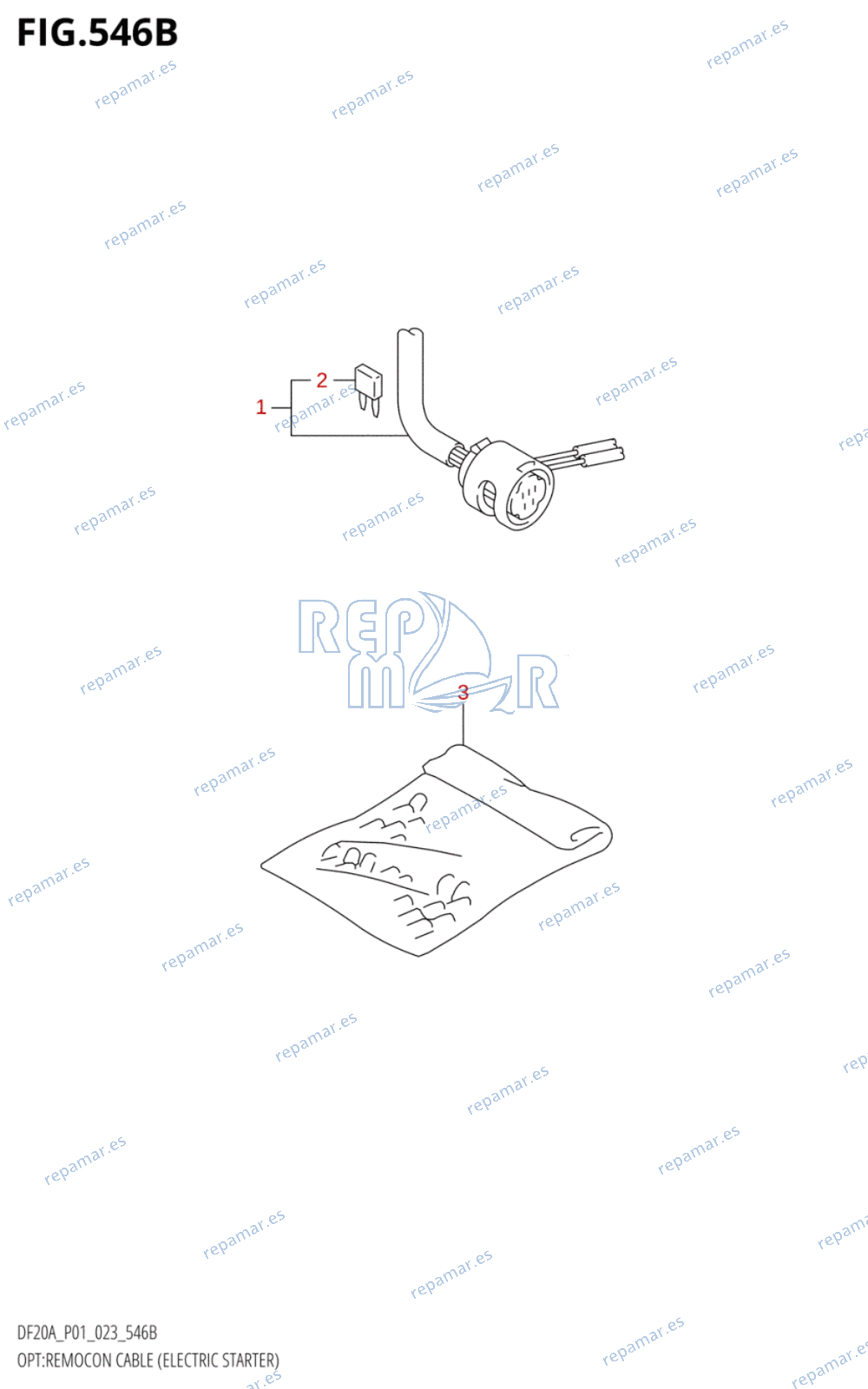 546B - OPT:REMOCON CABLE (ELECTRIC STARTER) (022,023)