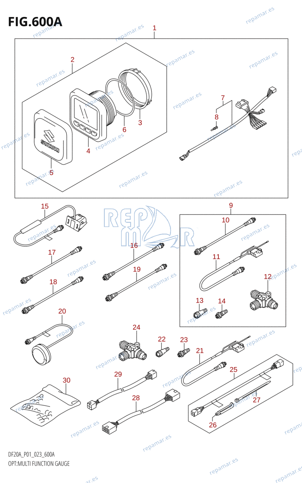 600A - OPT:MULTI FUNCTION GAUGE (SEE NOTE)