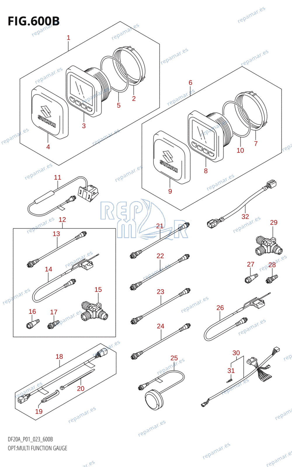 600B - OPT:MULTI FUNCTION GAUGE (SEE NOTE)