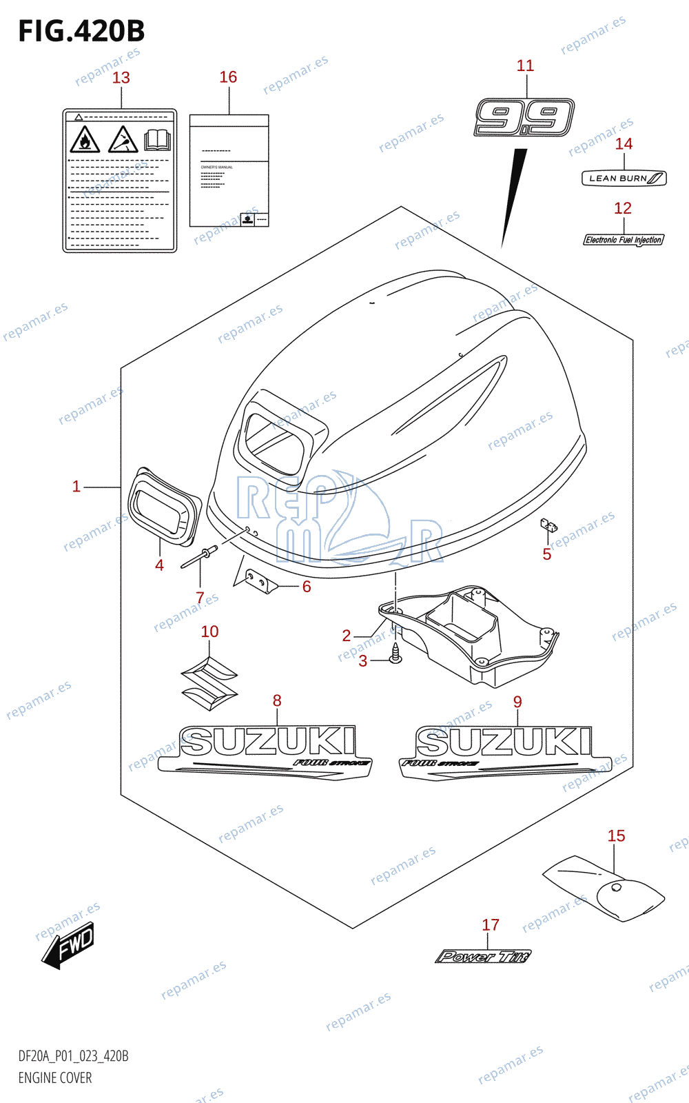 420B - CUBIERTA MOTOR (SEE NOTE)