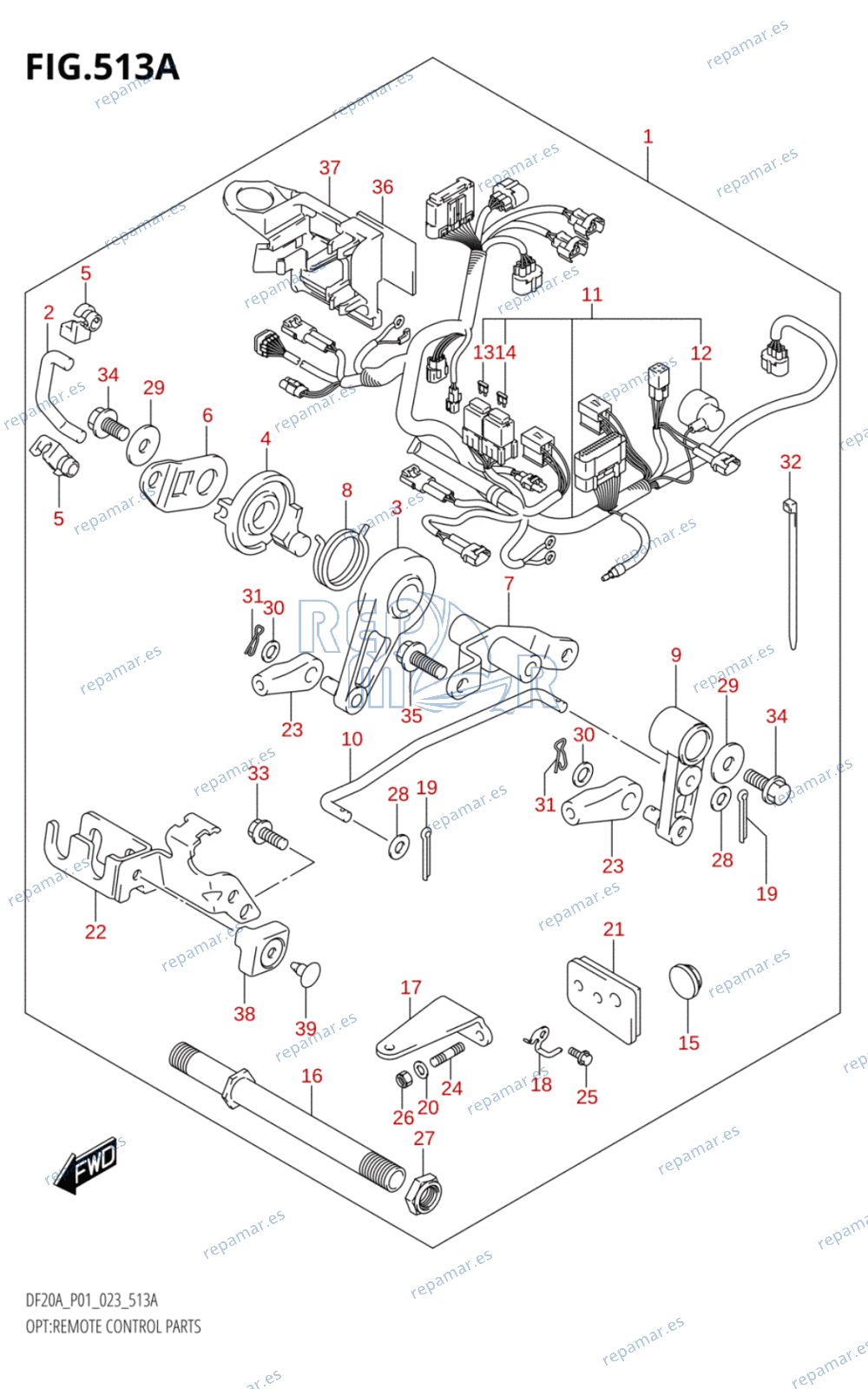 513A - OPC:CONTROL REMOTO PARTS (DF9.9B,DF15A,DF20A)