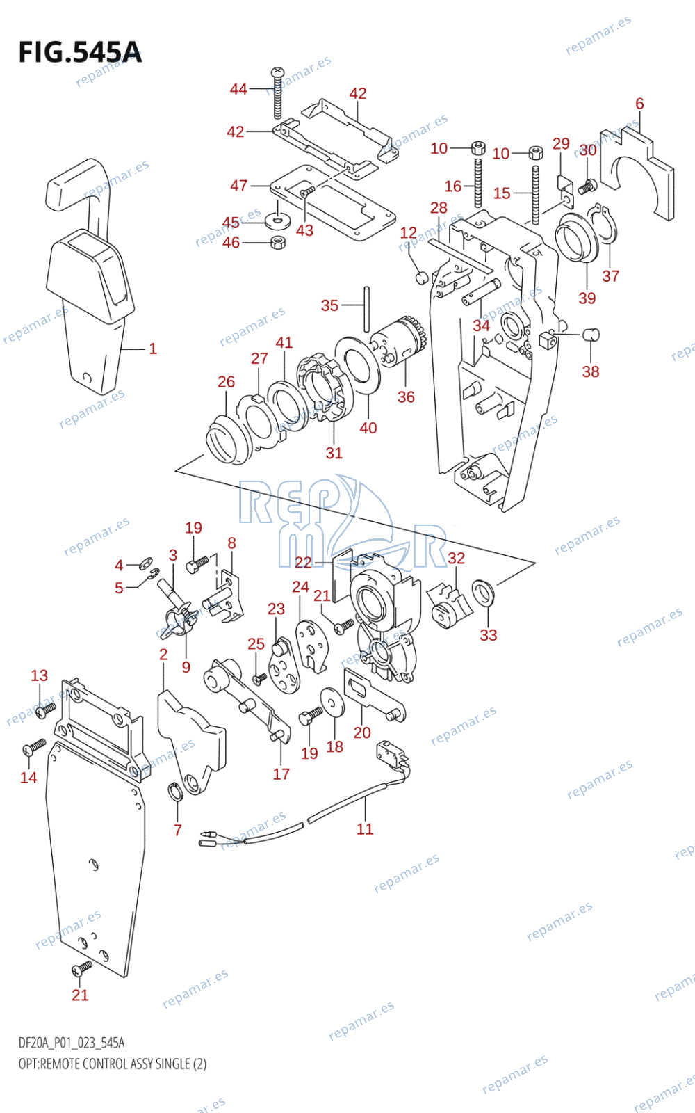 545A - OPT:REMOTE CONTROL ASSY SINGLE (2) (SEE NOTE)