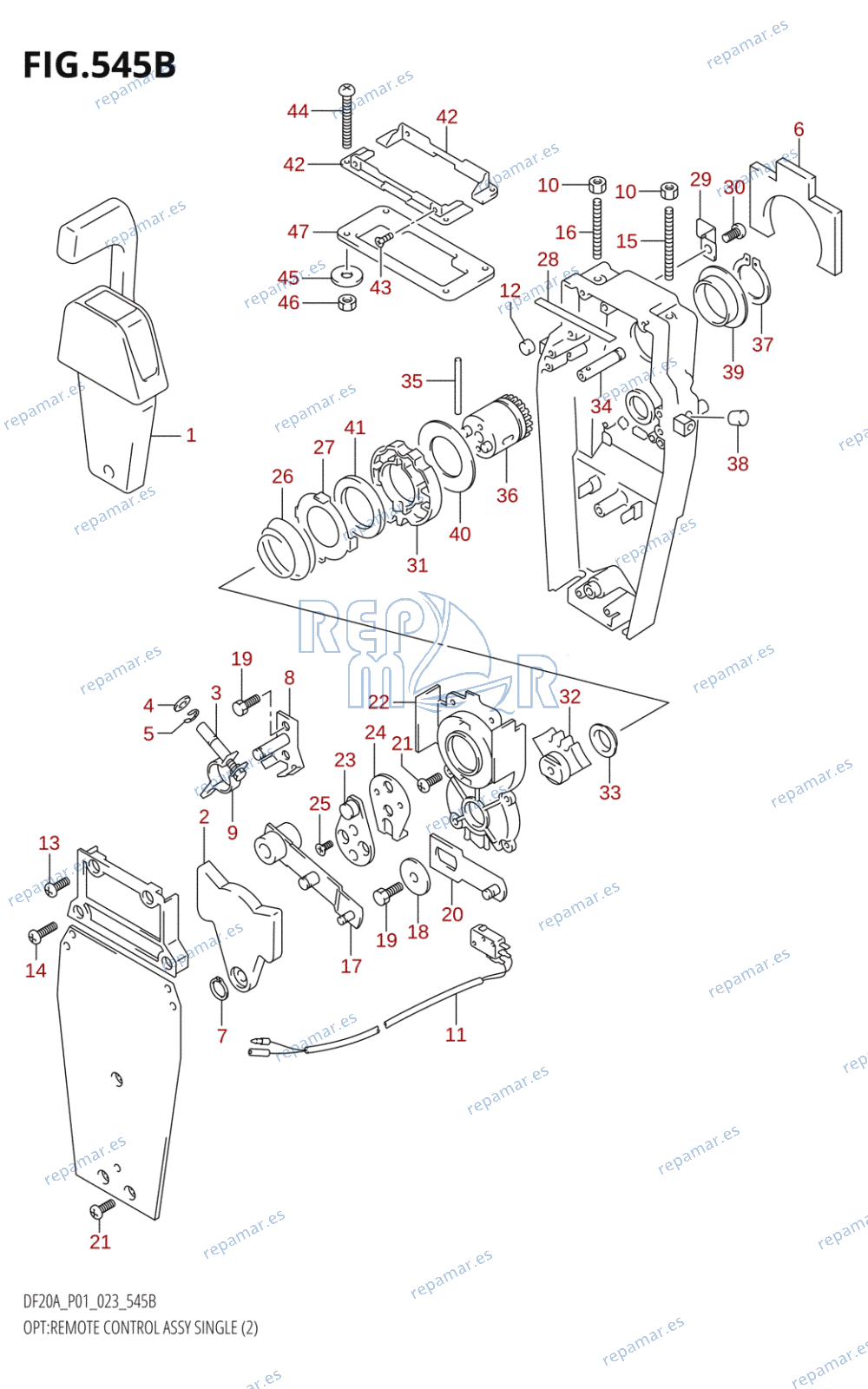 545B - OPT:REMOTE CONTROL ASSY SINGLE (2) (SEE NOTE)