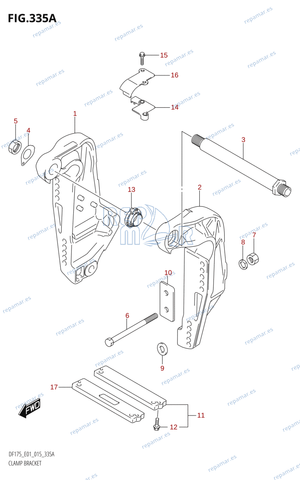 335A - CLAMP BRACKET (DF150T:E01)