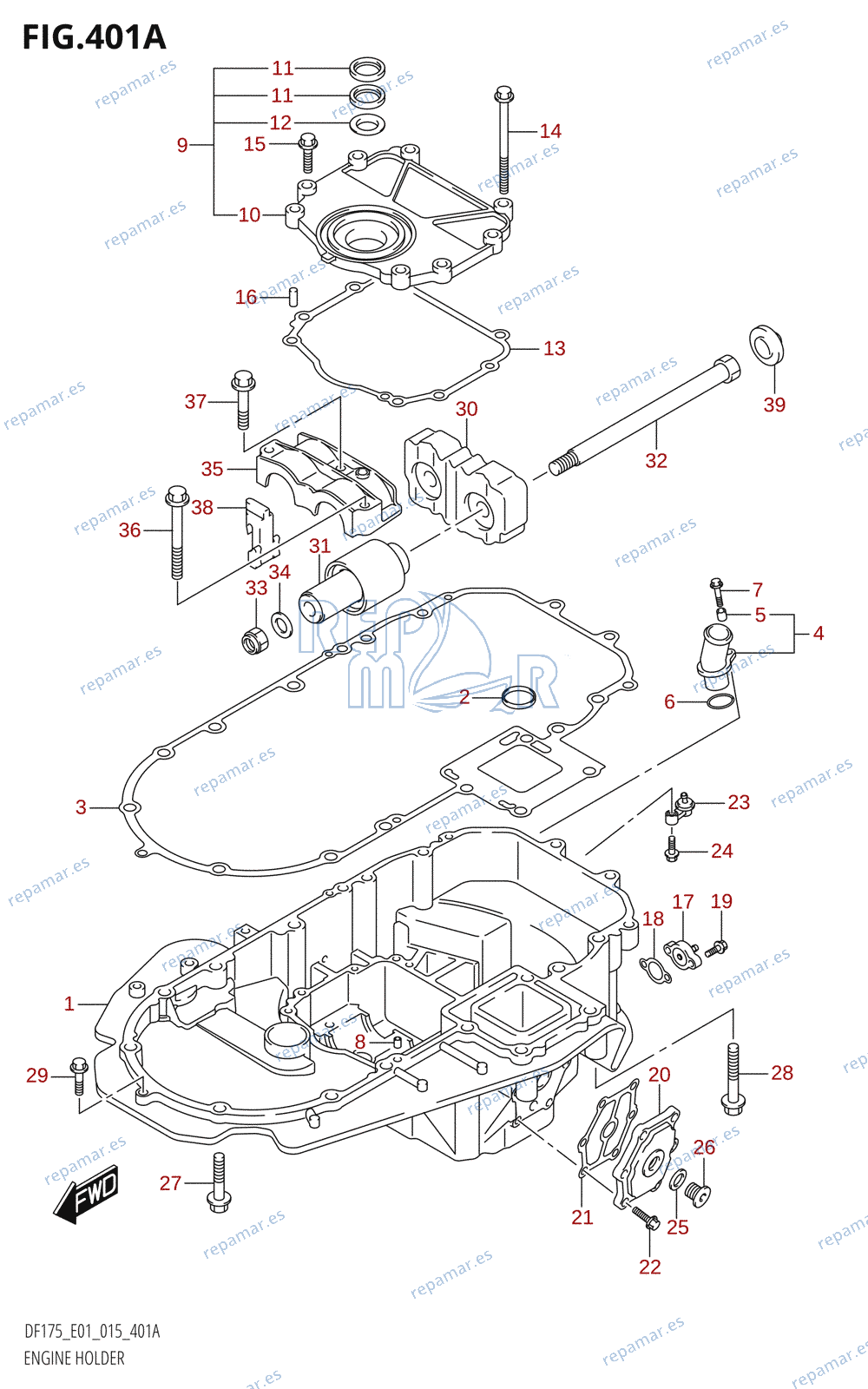 401A - ENGINE HOLDER (DF150T:E01)