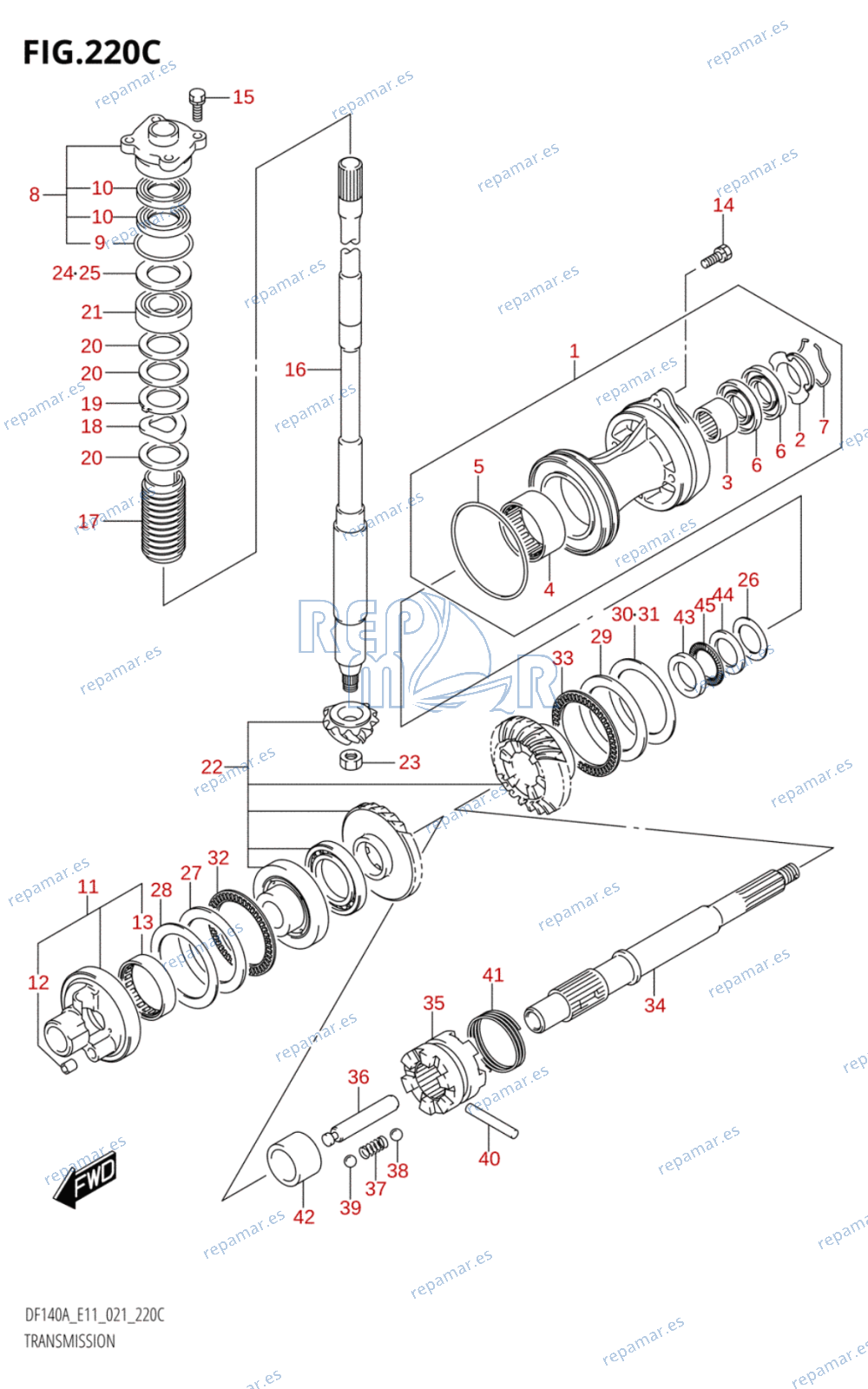 220C - TRANSMISSION (DF115AZ,DF140AZ)