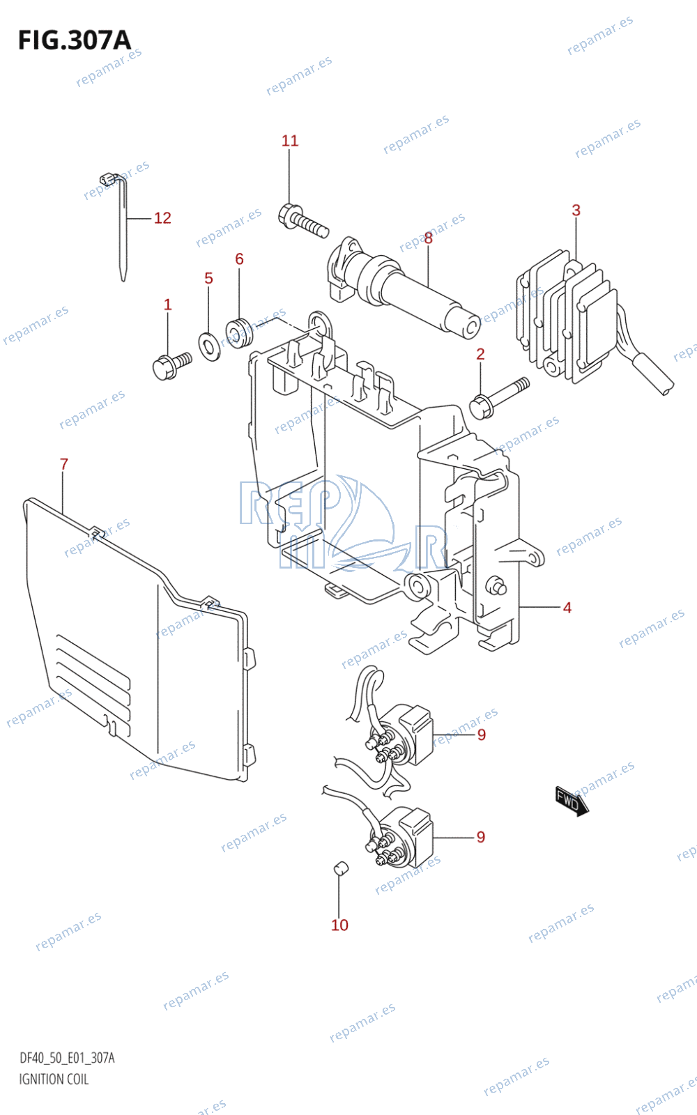 307A - IGNITION COIL (X,Y,K1,K2,K3,K4)