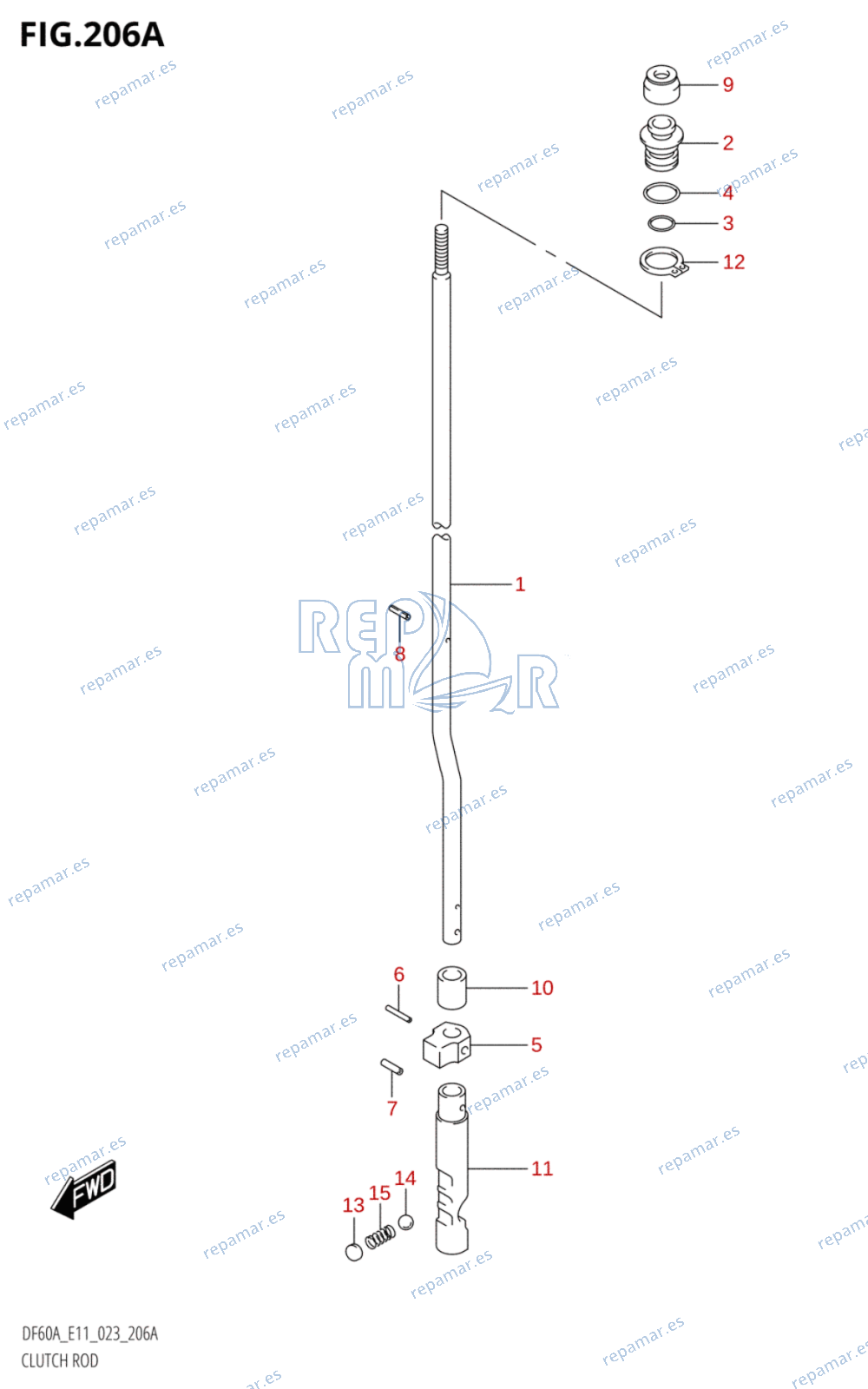 206A - CLUTCH ROD