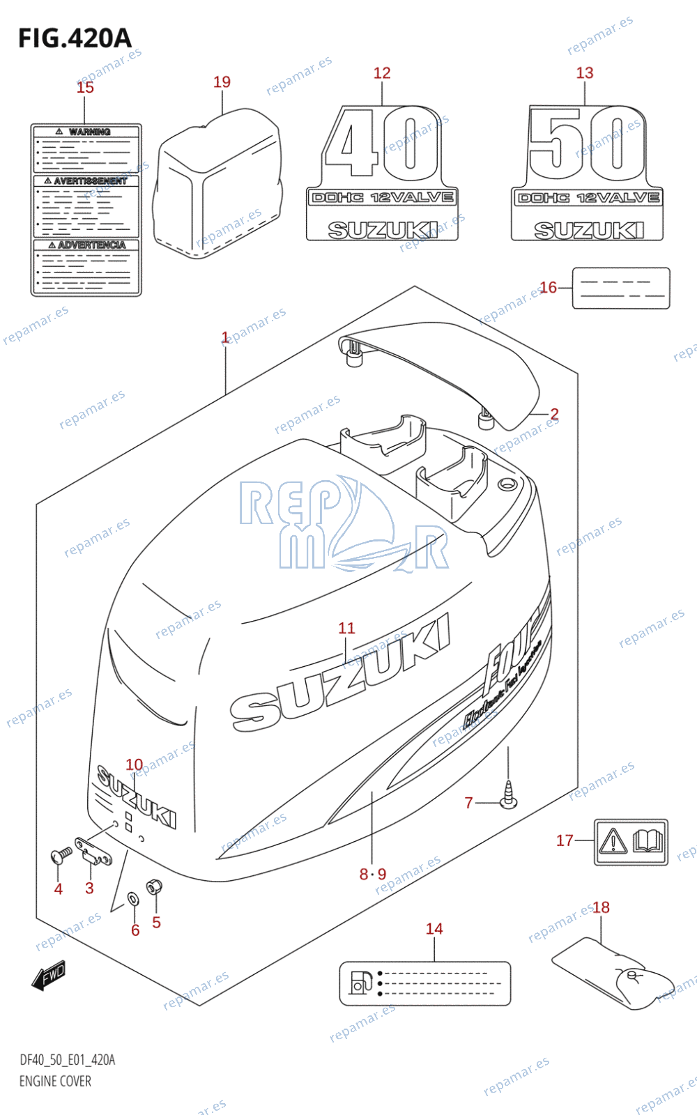 420A - ENGINE COVER (X,Y,K1,K2)