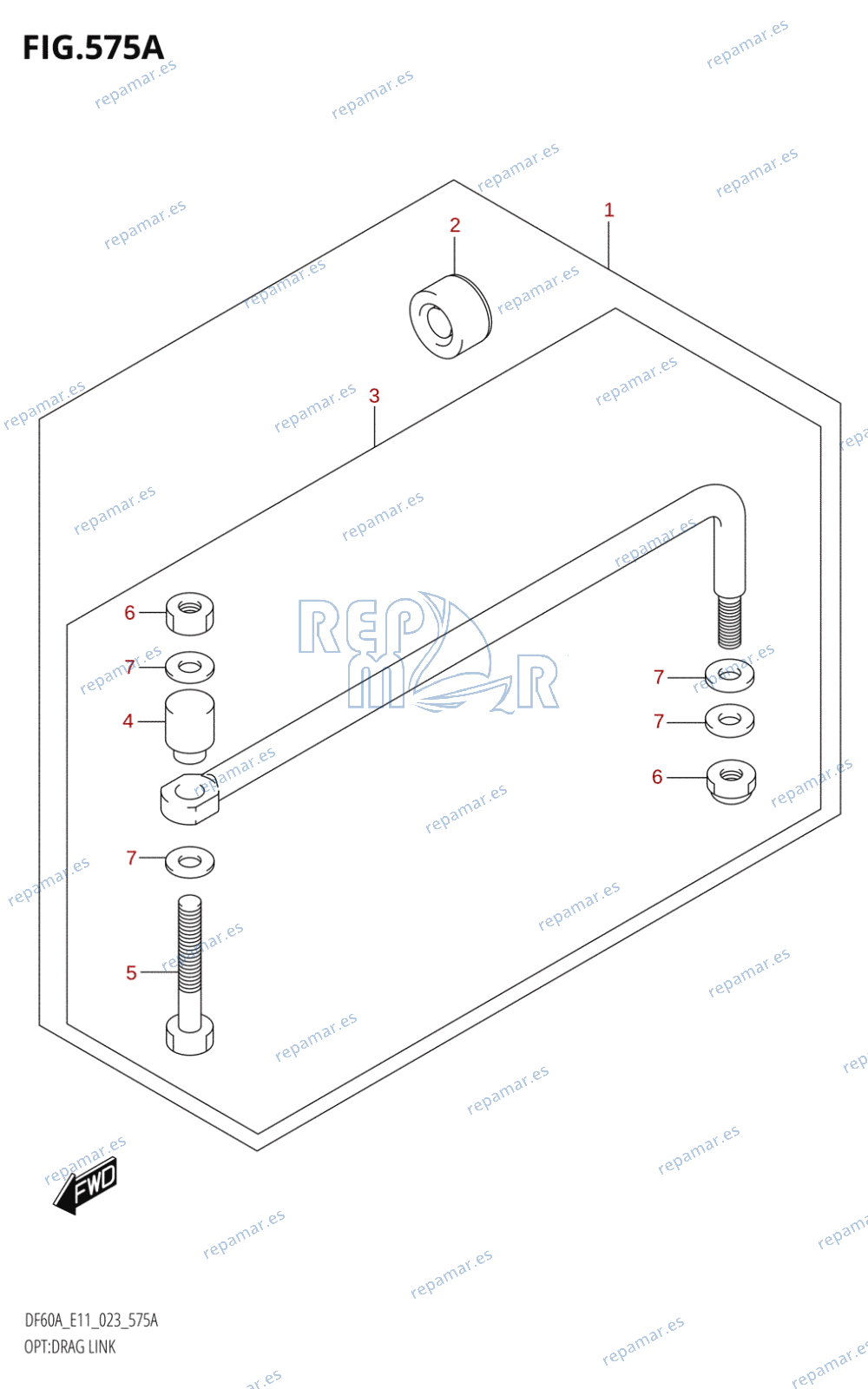 575A - OPT:DRAG LINK (DF40AQH,DF40ATH,DF50ATH,DF60AQH,DF60ATH,DF50AVTH,DF60AVTH)